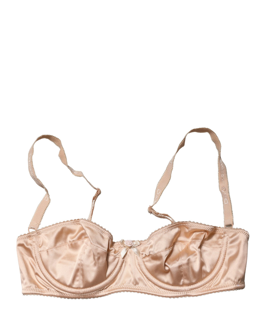Beige Semi-Pad Underwire Balconette Bra Underwear