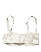 Off White Semi-Pad Underwire Balconette Bra Underwear