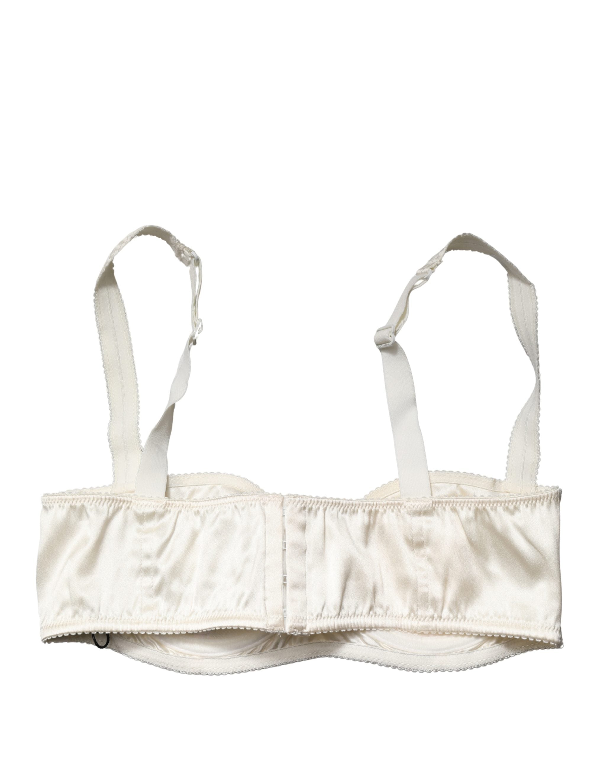 Off White Semi-Pad Underwire Balconette Bra Underwear