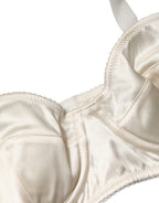 Off White Semi-Pad Underwire Balconette Bra Underwear