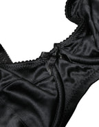 Black Semi-Pad Underwire Balconette Bra Underwear