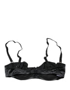 Black Semi-Pad Underwire Balconette Bra Underwear
