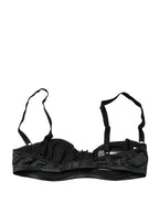 Black Semi-Pad Underwire Balconette Bra Underwear