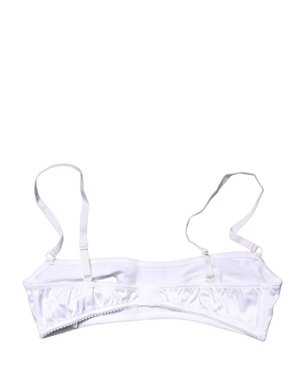White Semi-Pad Underwire Balconette Bra Underwear