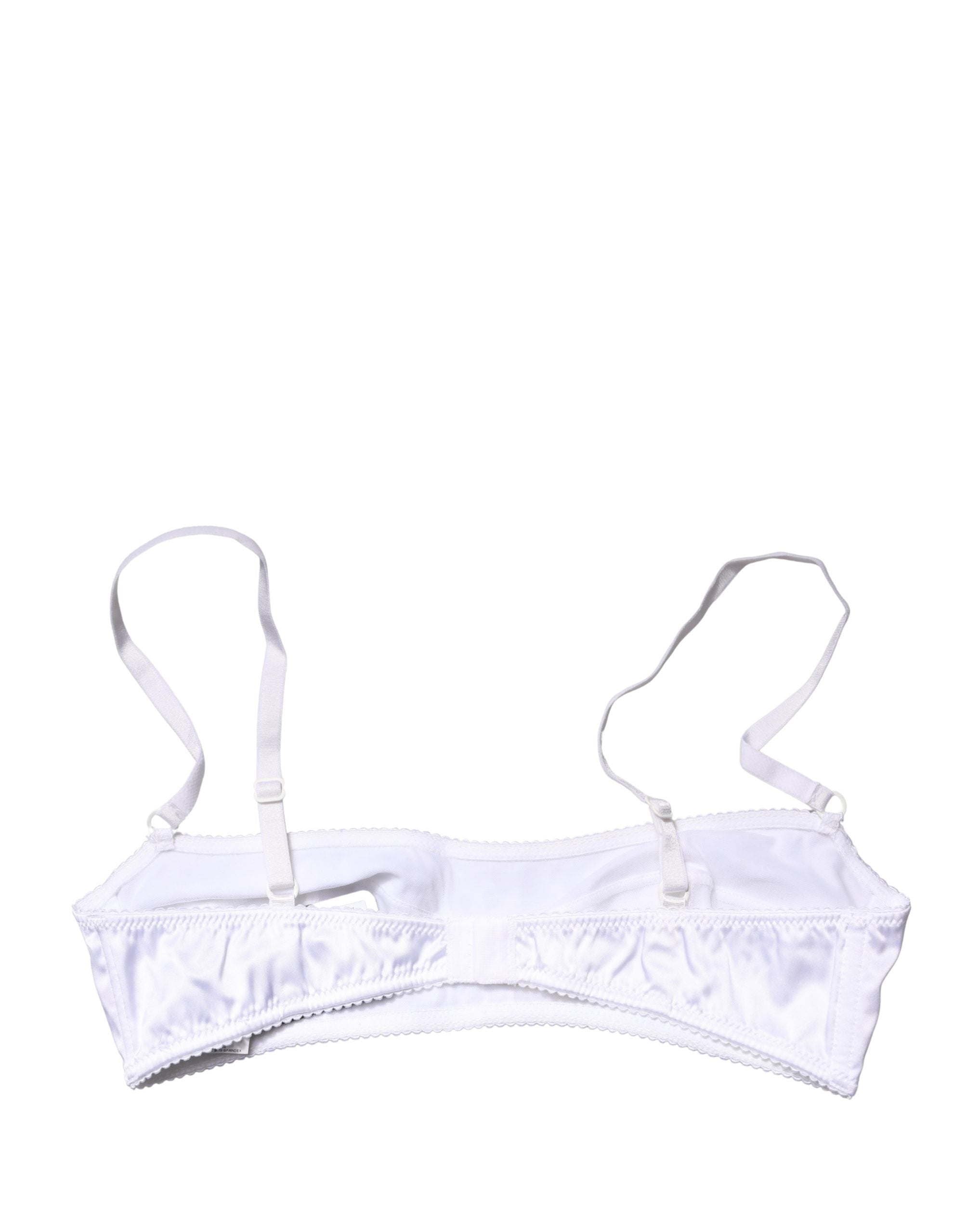 White Semi-Pad Underwire Balconette Bra Underwear