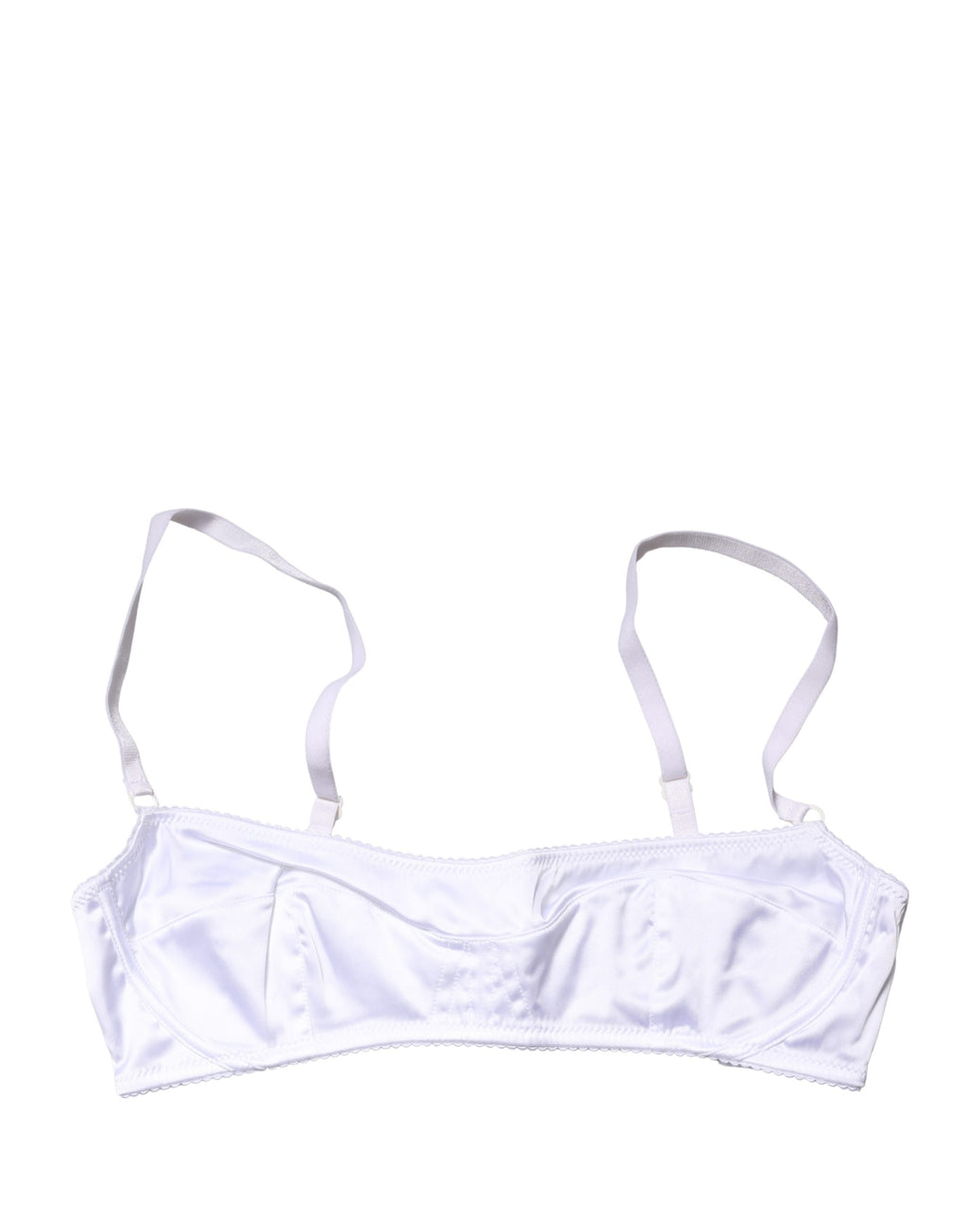 White Semi-Pad Underwire Balconette Bra Underwear