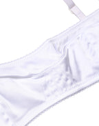 White Semi-Pad Underwire Balconette Bra Underwear
