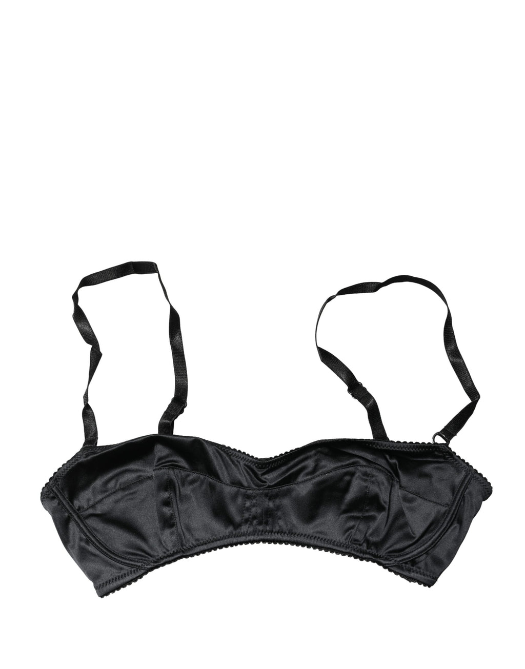 Black Semi-Pad Underwire Balconette Bra Underwear