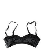 Black Semi-Pad Underwire Balconette Bra Underwear