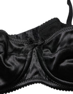 Black Semi-Pad Underwire Balconette Bra Underwear