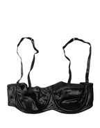 Black Semi-Pad Underwire Balconette Bra Underwear