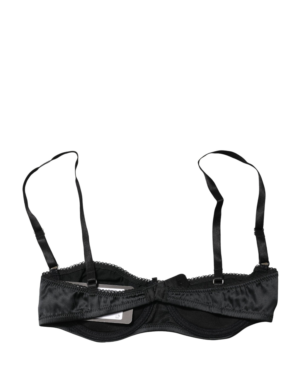 Black Semi-Pad Underwire Balconette Bra Underwear