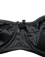 Black Semi-Pad Underwire Balconette Bra Underwear