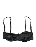 Black Semi-Pad Underwire Balconette Bra Underwear