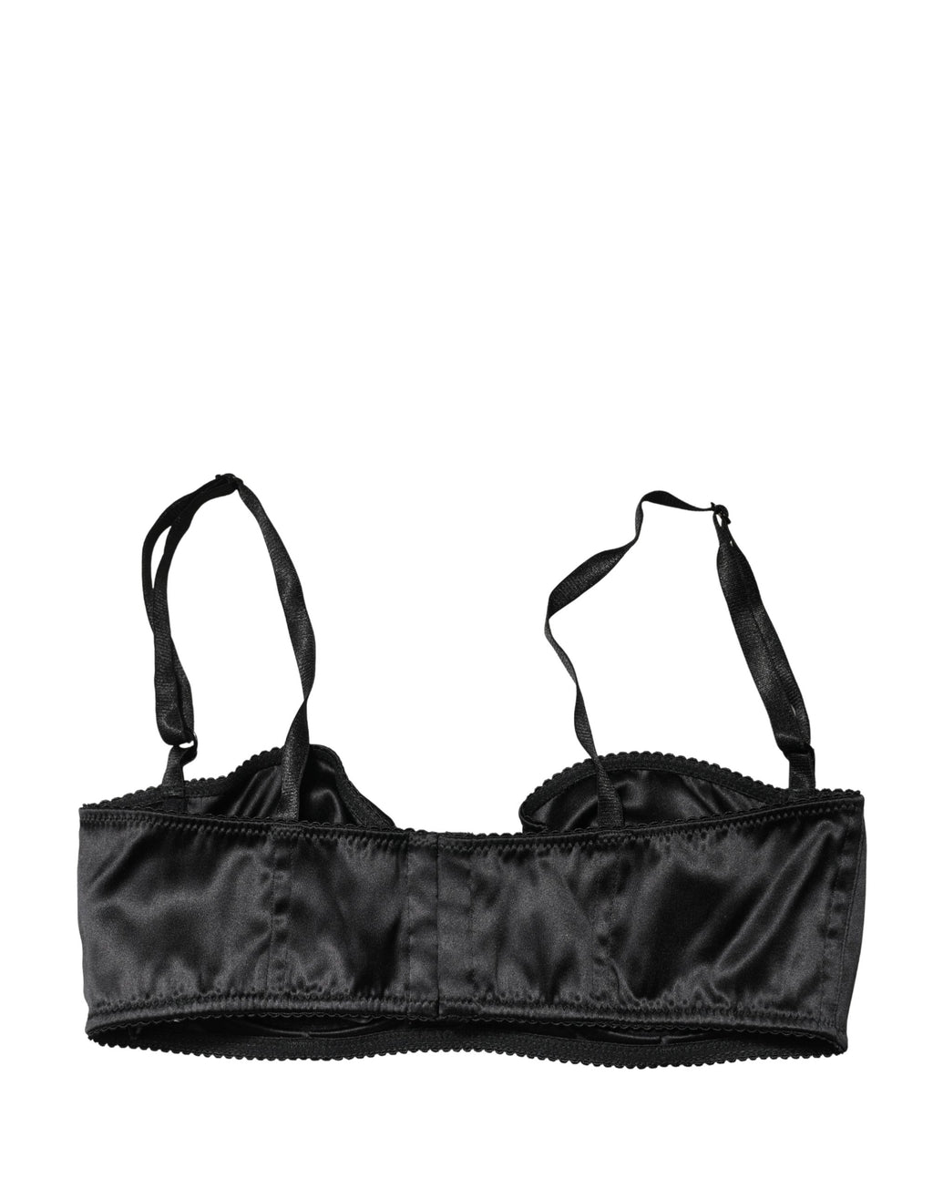 Black Semi-Pad Underwire Balconette Bra Underwear