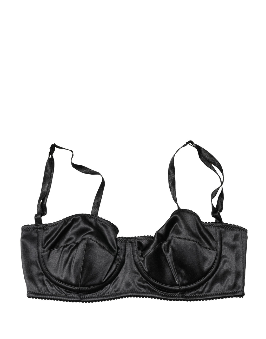 Black Semi-Pad Underwire Balconette Bra Underwear