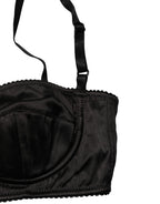 Black Semi-Pad Underwire Balconette Bra Underwear