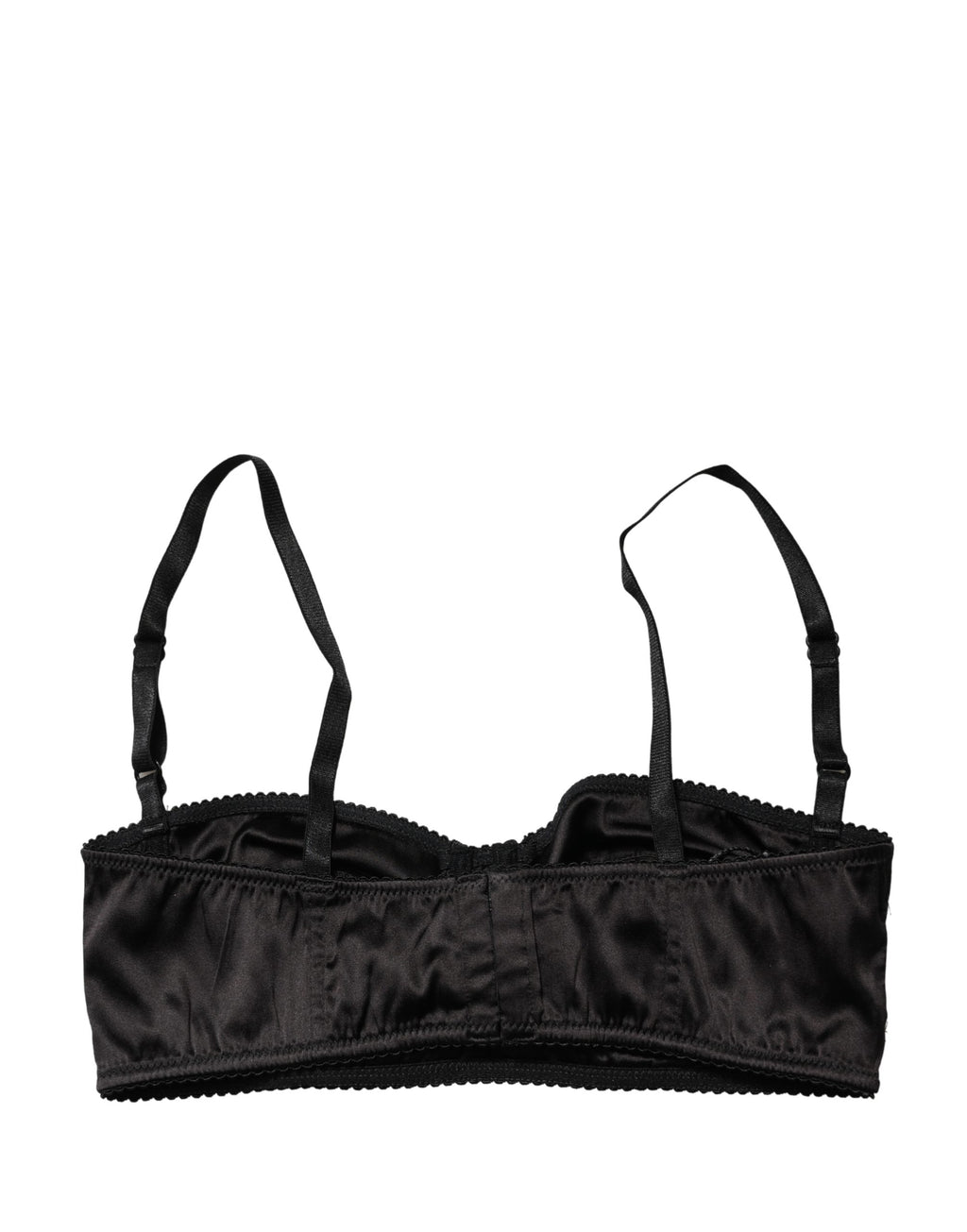 Black Semi-Pad Underwire Balconette Bra Underwear