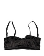 Black Semi-Pad Underwire Balconette Bra Underwear