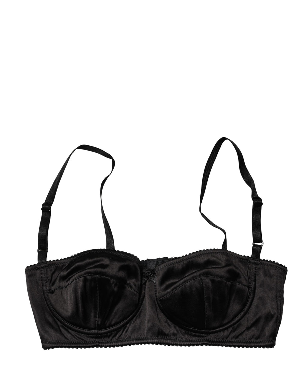 Black Semi-Pad Underwire Balconette Bra Underwear