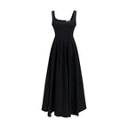 Black Cotton Casual Dress