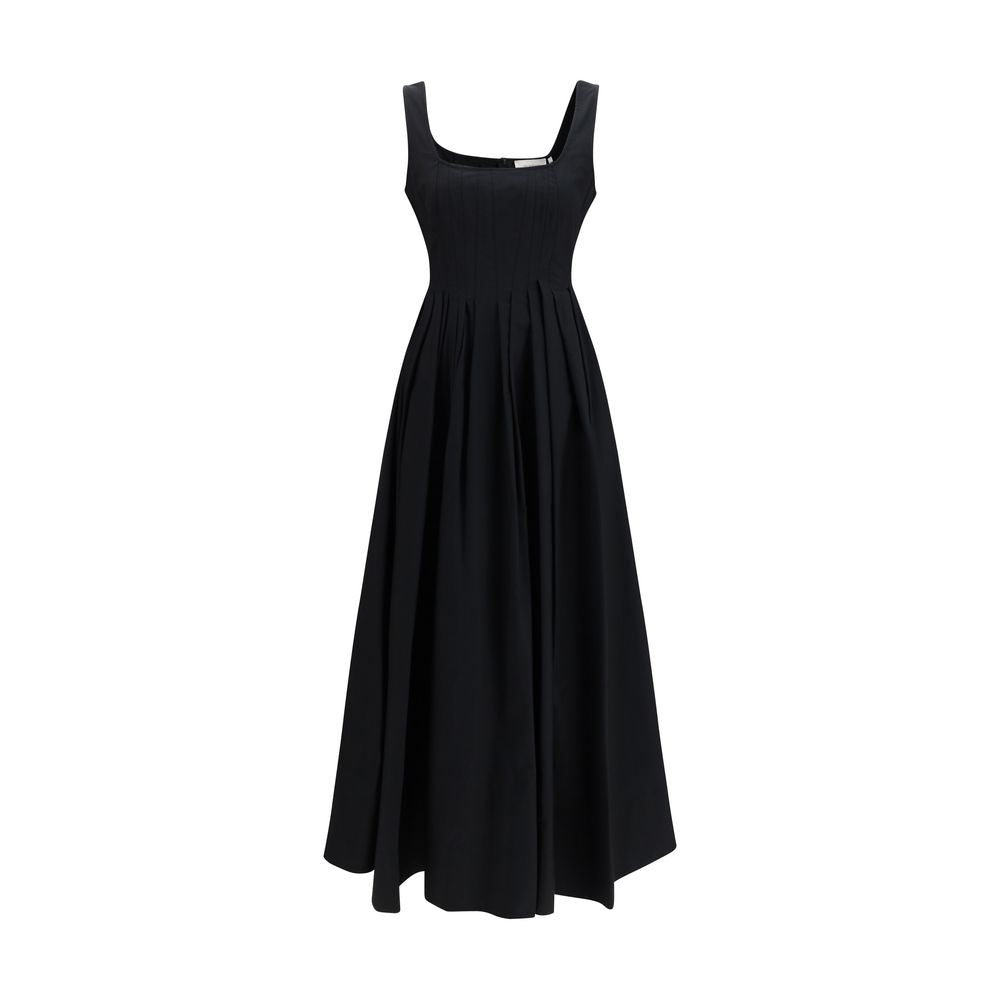 Black Cotton Casual Dress
