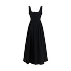 Black Cotton Casual Dress