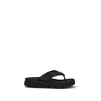 Black Calf Leather Bos Taurus Flip-Flop Sandals
