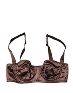 Brown Semi-Pad Underwire Balconette Underwear