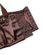 Brown Semi-Pad Underwire Balconette Underwear