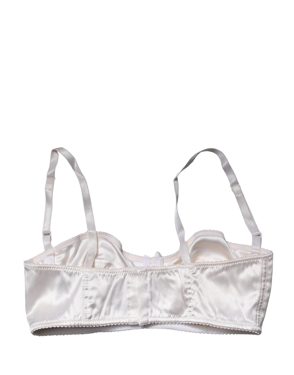 White Semi-Pad Underwire Balconette Bra Underwear