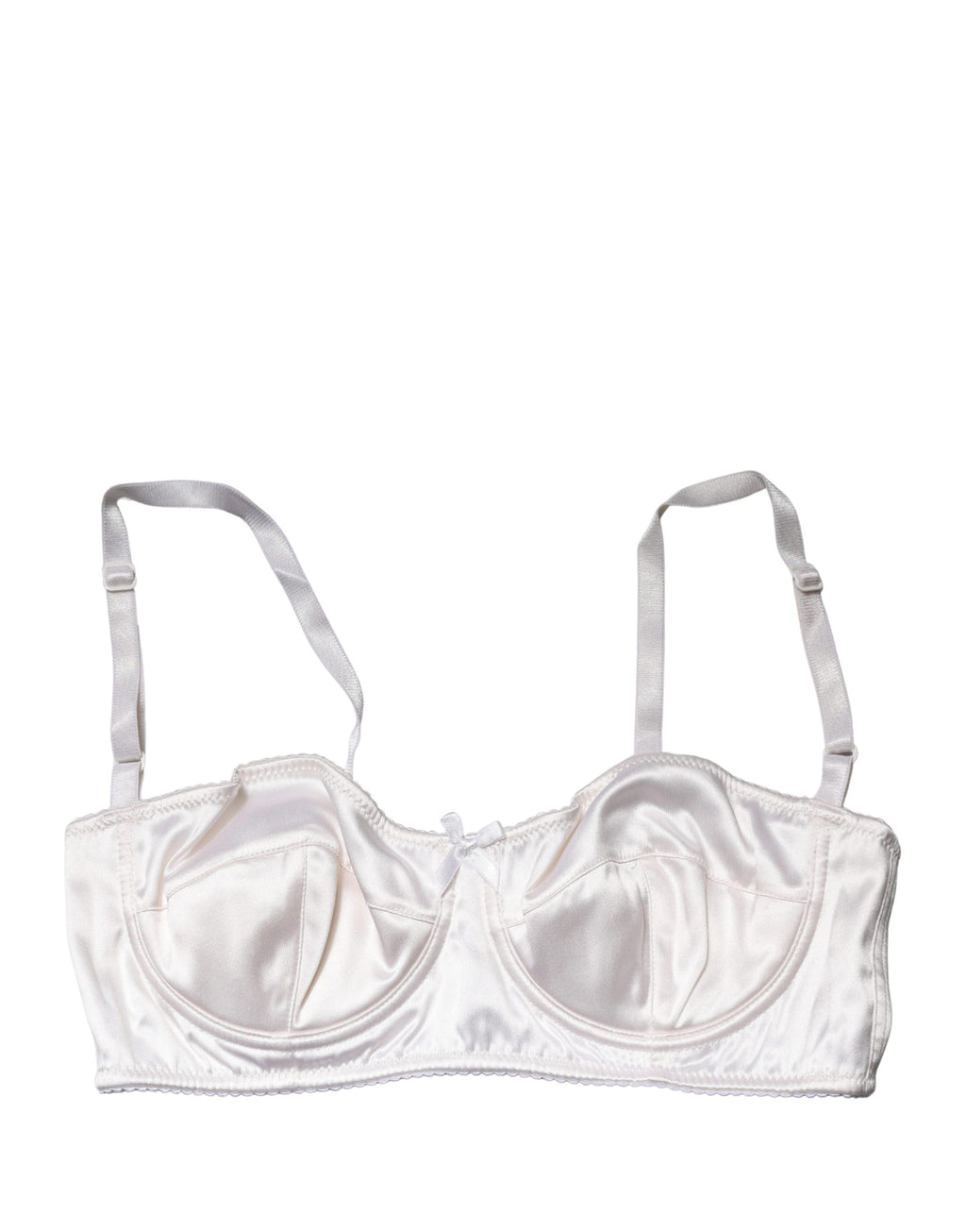 White Semi-Pad Underwire Balconette Bra Underwear