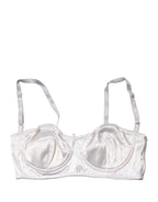 White Semi-Pad Underwire Balconette Bra Underwear