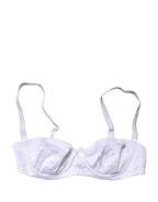 White Semi-Pad Underwire Balconette Bra Underwear