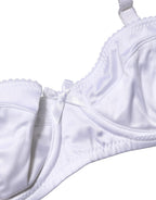 White Semi-Pad Underwire Balconette Bra Underwear