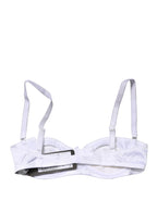 White Semi-Pad Underwire Balconette Bra Underwear