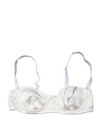 White Semi-Pad Underwire Balconette Bra Underwear