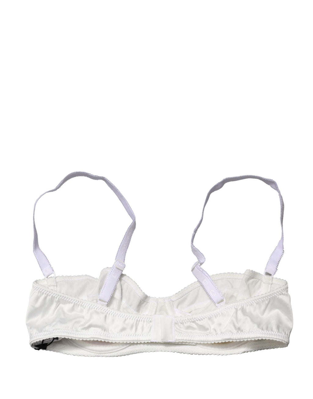 White Semi-Pad Underwire Balconette Bra Underwear