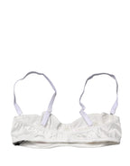 White Semi-Pad Underwire Balconette Bra Underwear