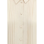 Beige Silk Shirt