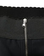 Black Silk Blend High Waist Girdle Panty Underwear