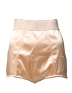 Beige Silk Blend High Waist Girdle Panty Underwear