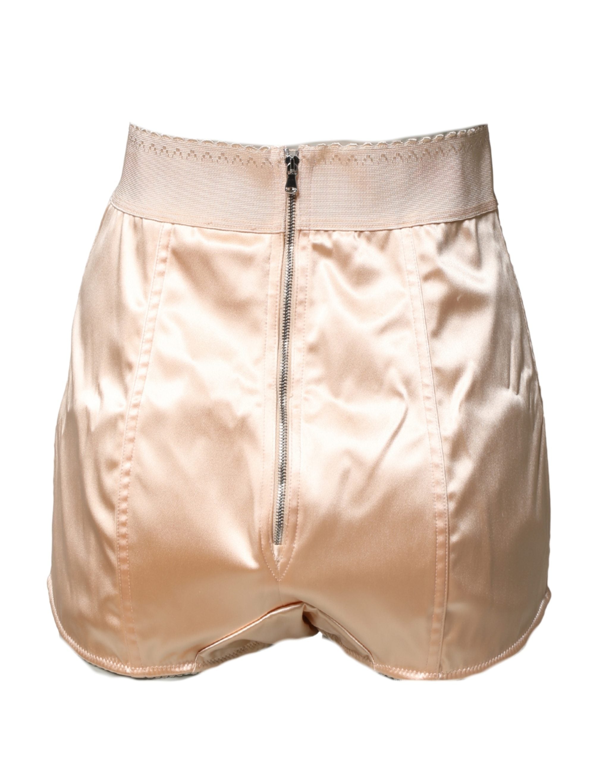 Beige Silk Blend High Waist Girdle Panty Underwear