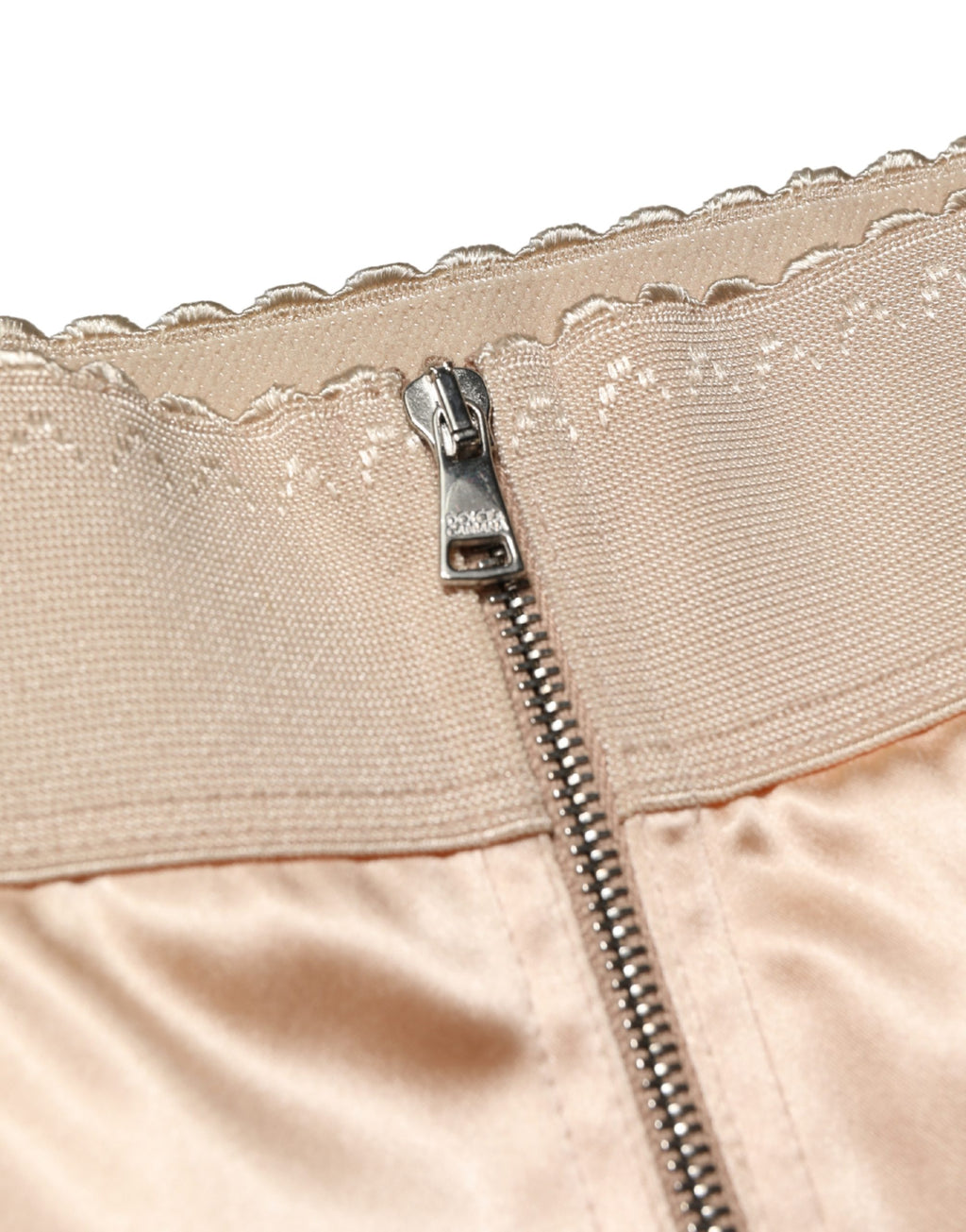 Beige Silk Blend High Waist Girdle Panty Underwear