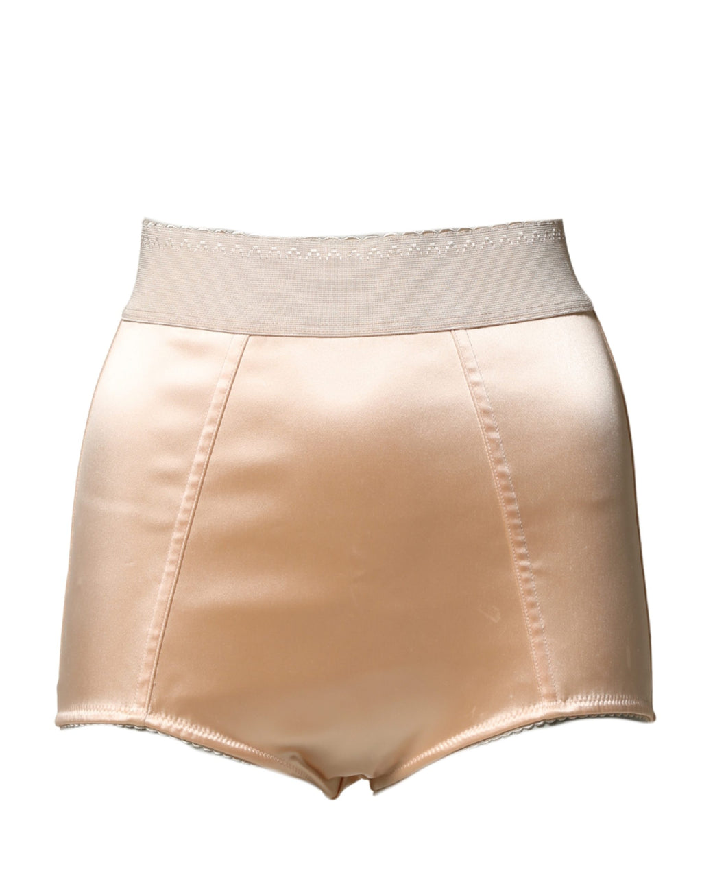 Beige Silk Blend High Waist Girdle Panty Underwear
