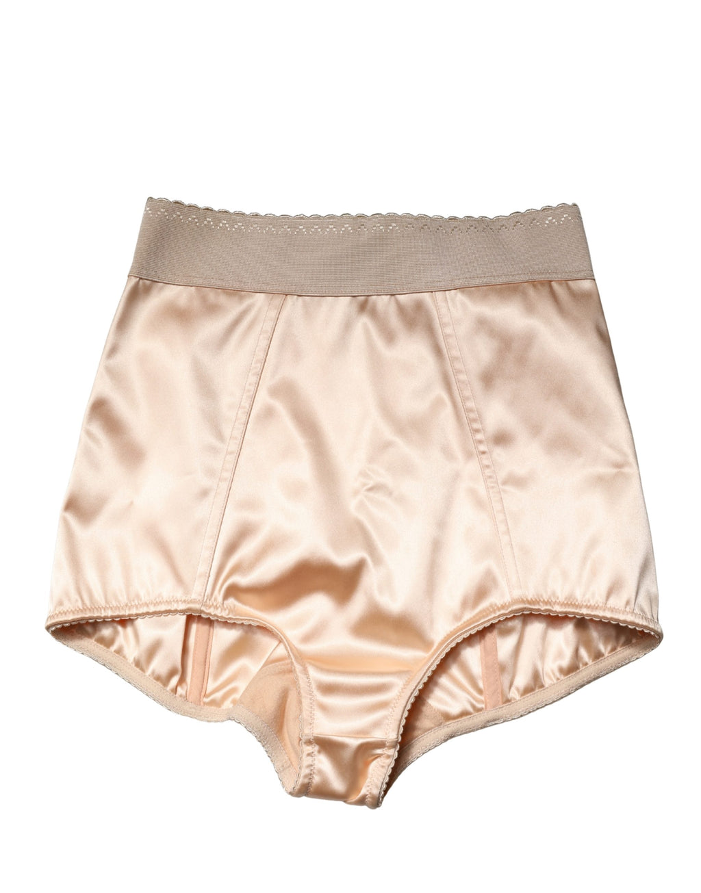 Beige Silk Blend High Waist Girdle Panty Underwear