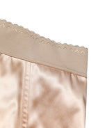 Beige Silk Blend High Waist Girdle Panty Underwear