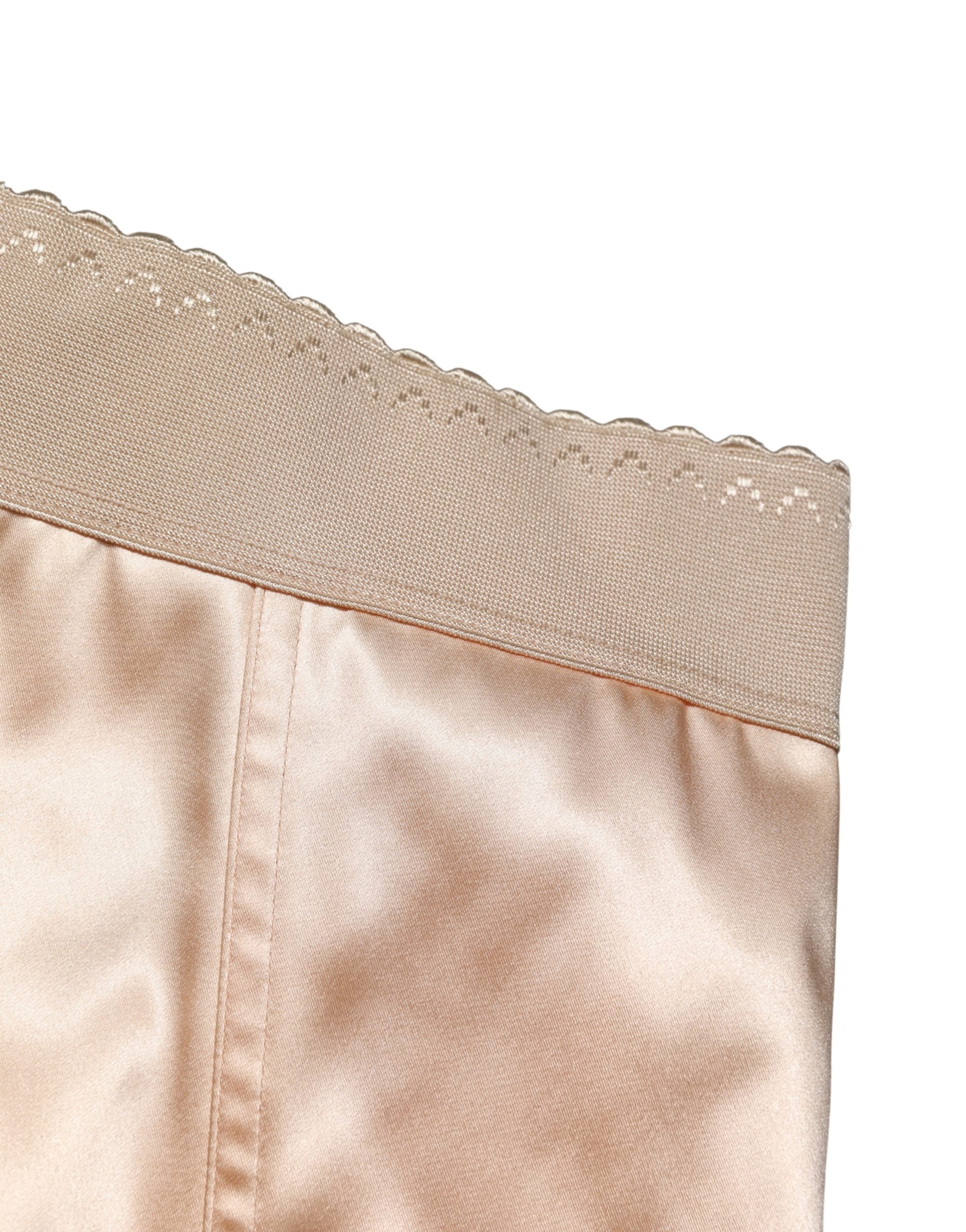 Beige Silk Blend High Waist Girdle Panty Underwear