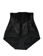 Black Silk Blend High Waist Girdle Panty Underwear