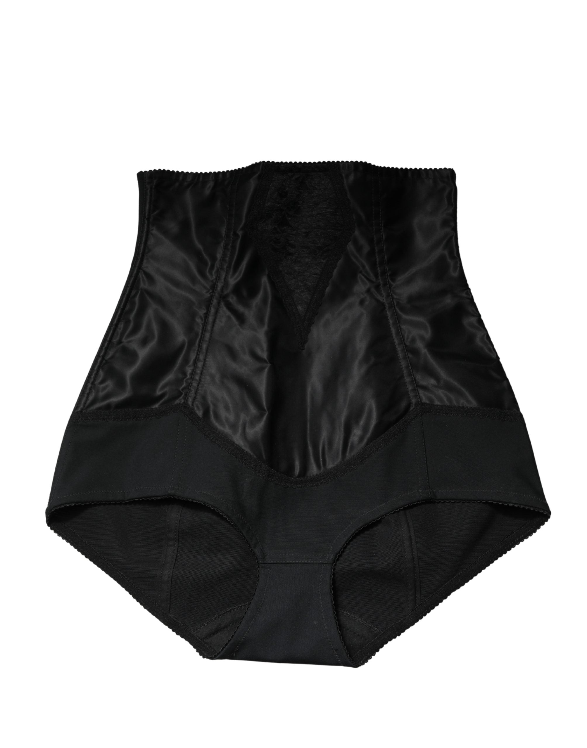 Black Silk Blend High Waist Girdle Panty Underwear